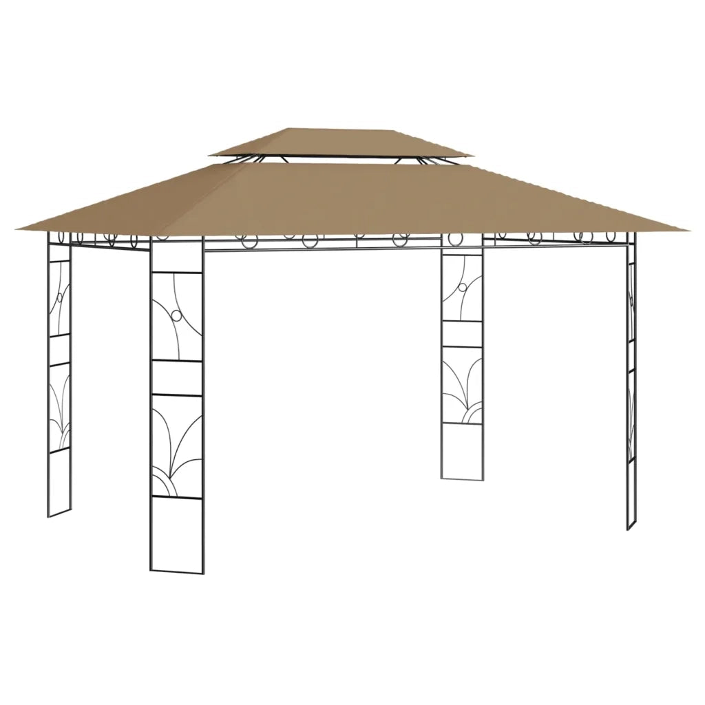 Gazebo 4x3x2,7 m Grigio Talpa 160 g/mÂ²