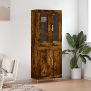 Credenza Rovere Fumo  69,5x34x180 cm in Legno Multistrato 3198334