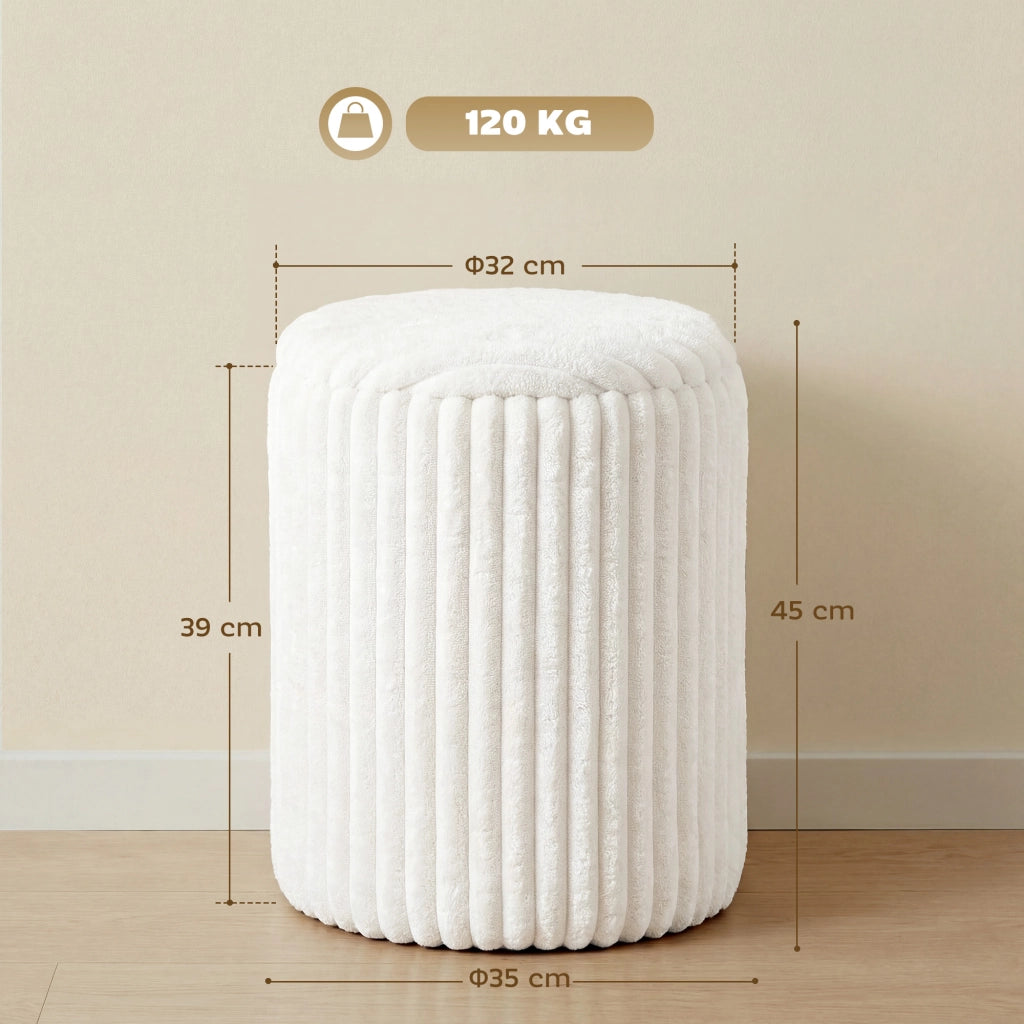 Cassa a seduta con coperchio ribaltabile ¨C Zephmum ¨C Tessuto bianco 40x40 cm