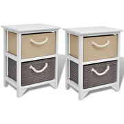 Set di 2 Comodini | Armadio da Notte | Mobiletto da notte in Legno