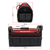 Borsa portautensili L con scomparti interni ed esterni tracolla regolabile e maniglia di trasporto