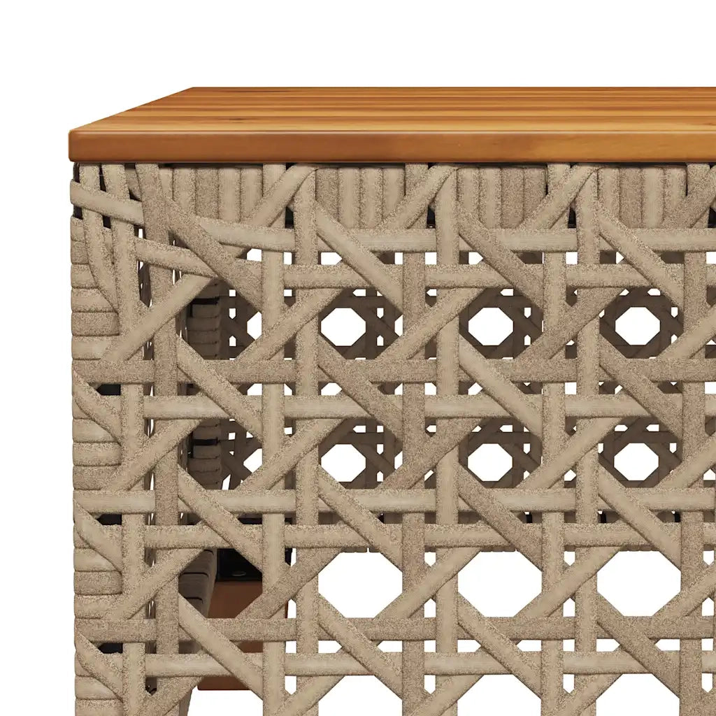 Set Divano da Giardino 6 pz con Cuscini Beige in Polyrattan