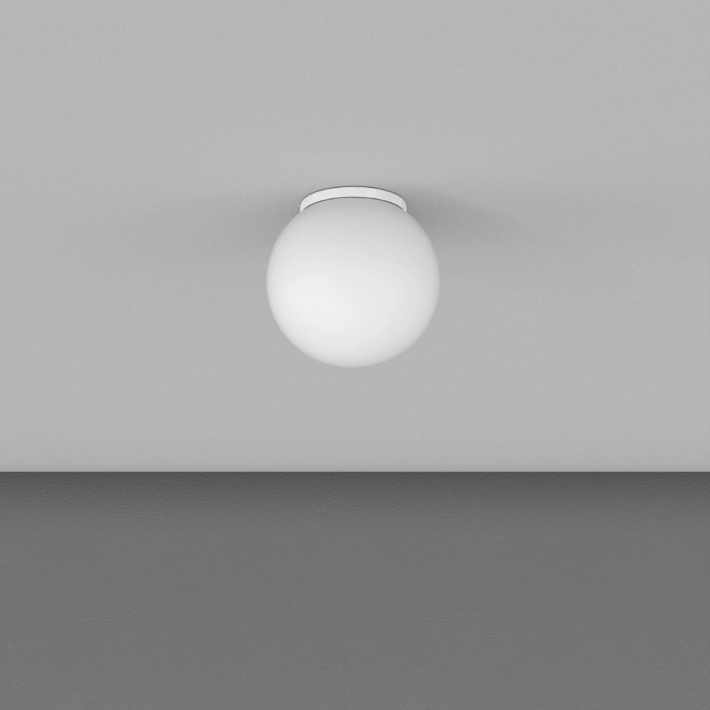 MARS PLAFONIERA VETRO BIANCO D.20 CM 1 LUCE ATTACCO E27