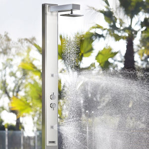 Doccia da giardino IGUAZU in acciaio 316, con nebulizzatore