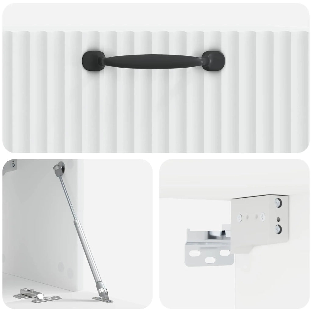 Mobile Porta TV da Muro Bianco 78,5 x 31 x 30 cm 899055