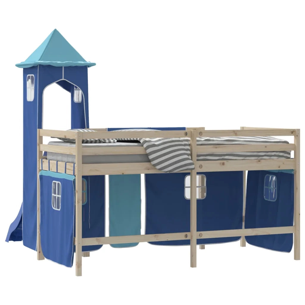 Tende per Letto a Soppalco con Torre Blu in Poliestere CFW5146731