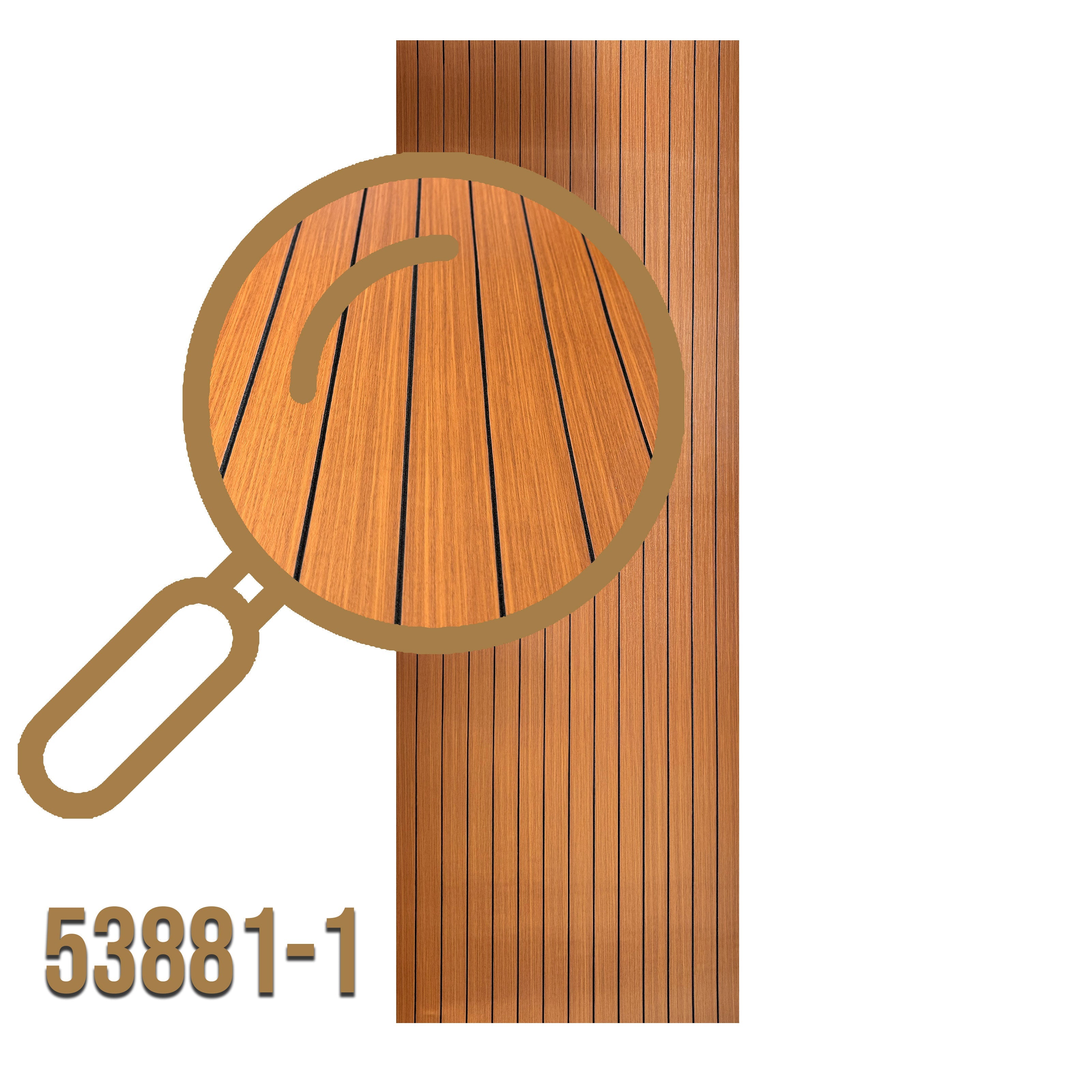 Rotolo Pannello ACUSTICO (1,8mq) a Lamelli AUTOADESIVO in PET rivestito in PVC - mis. 2,8x600x3000mm Vari Decori - 53881-1