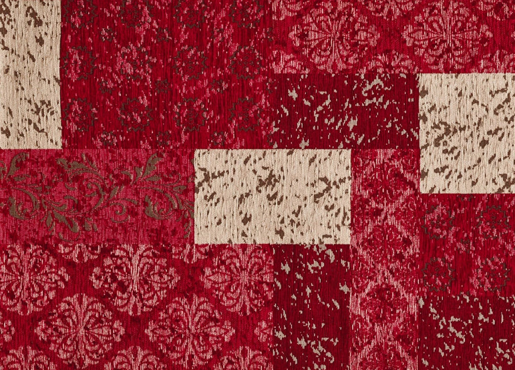 Tappeto Velour Antiscivolo Da Camera E Salotto Disegno Saturno Rosso By Suardi - 85x150 cm - Rosso