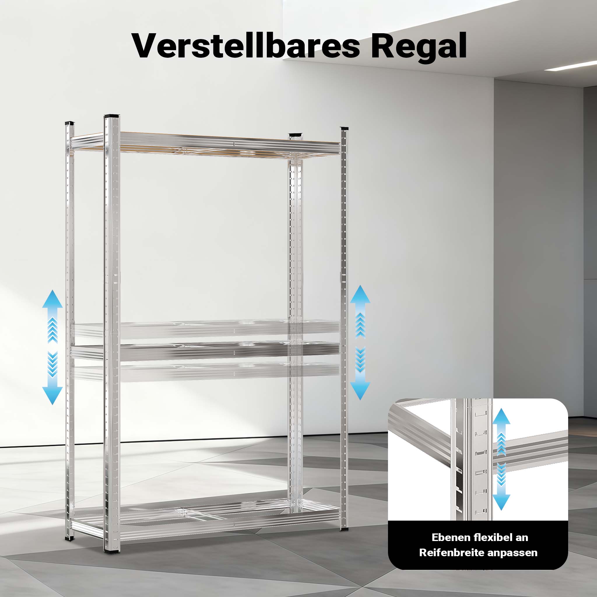 Scaffale portagomme fino a 795 kg 180x120x40cm per 8 pneumatici Per officina gommista