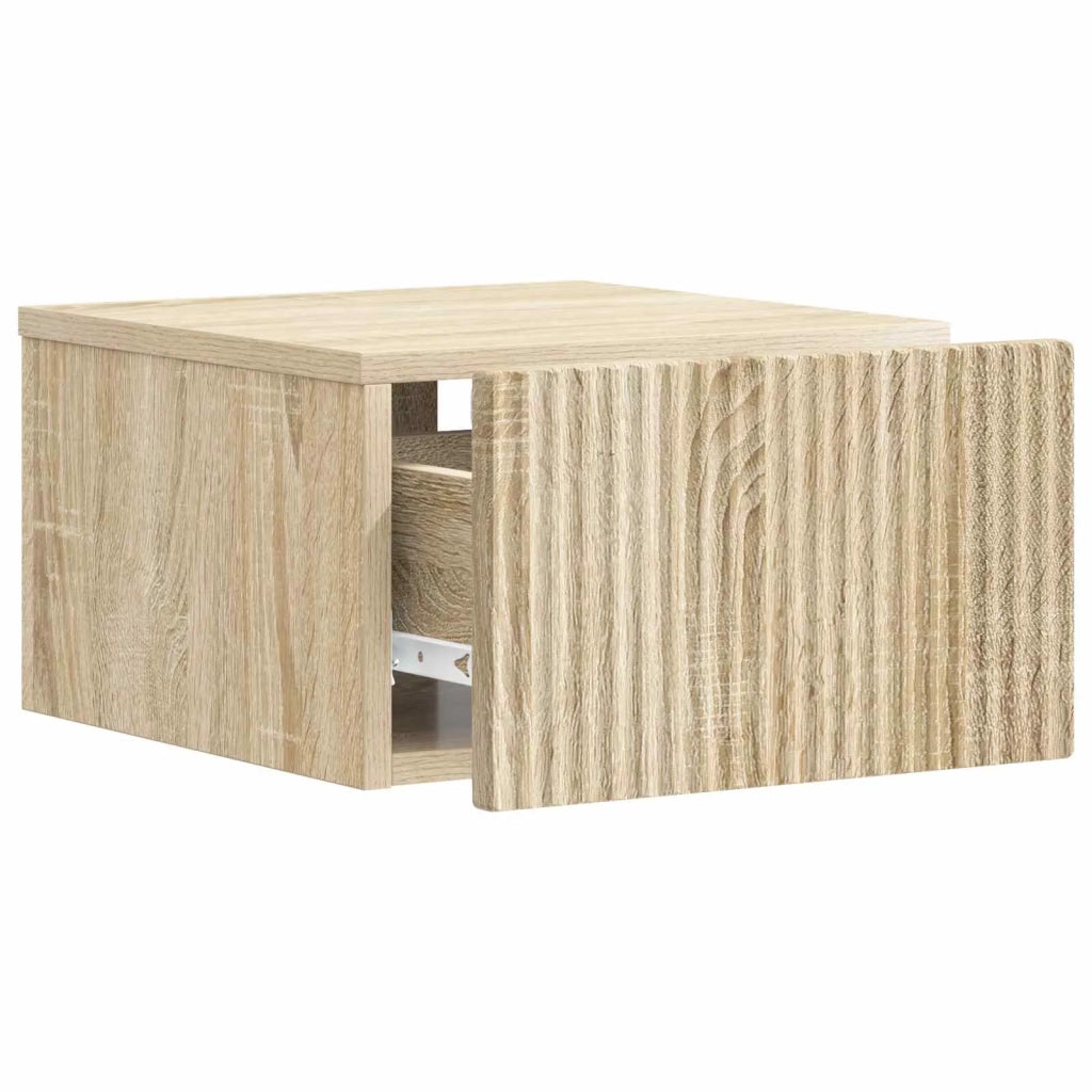 Mobiletto da notte a muro Rovere Sonoma 33 x 34,5 x 20 cm