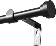 Maniglia per tende adattabile - 67-227 cm - nero - acciaio inox - adatta per interni ed esterni