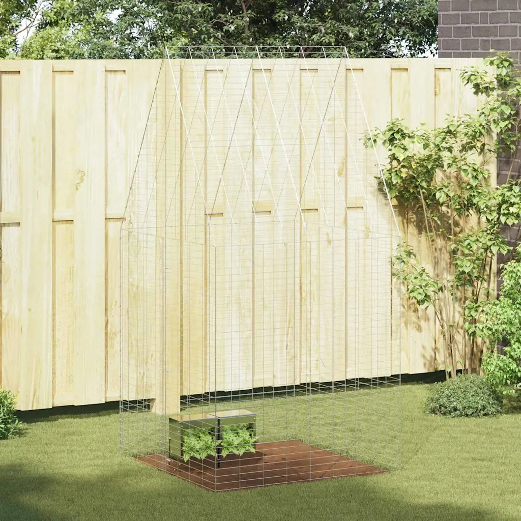 Gabbia per Conigli Argento 100 x 100 x 210 cm Acciaio zincato 42019240