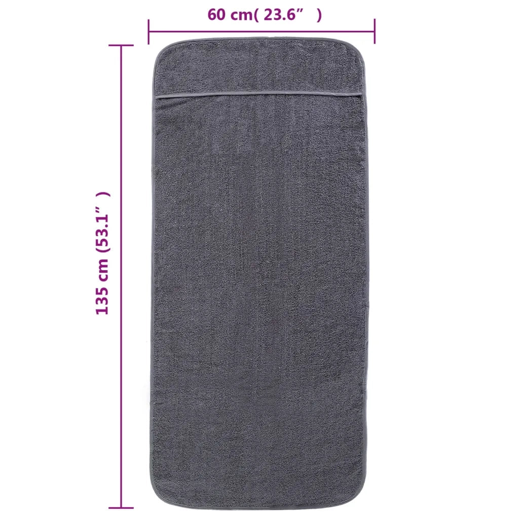 Asciugamani da Spiaggia 4 pz Antracite 60x135 cm Tessuto 400 GSM CFW8480970