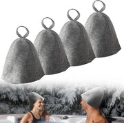 4 capi di pelliccia di lupo con chiodi - cappello di pelliccia resistente al calore - grigio.