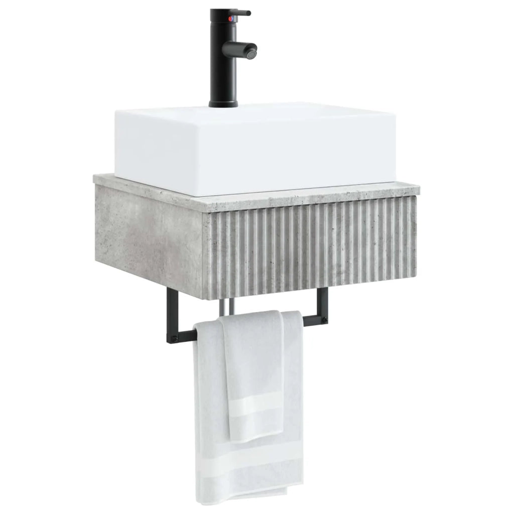Lavabo da Parete Grigio Cemento 40 x 41 x 39 cm CFW7798062