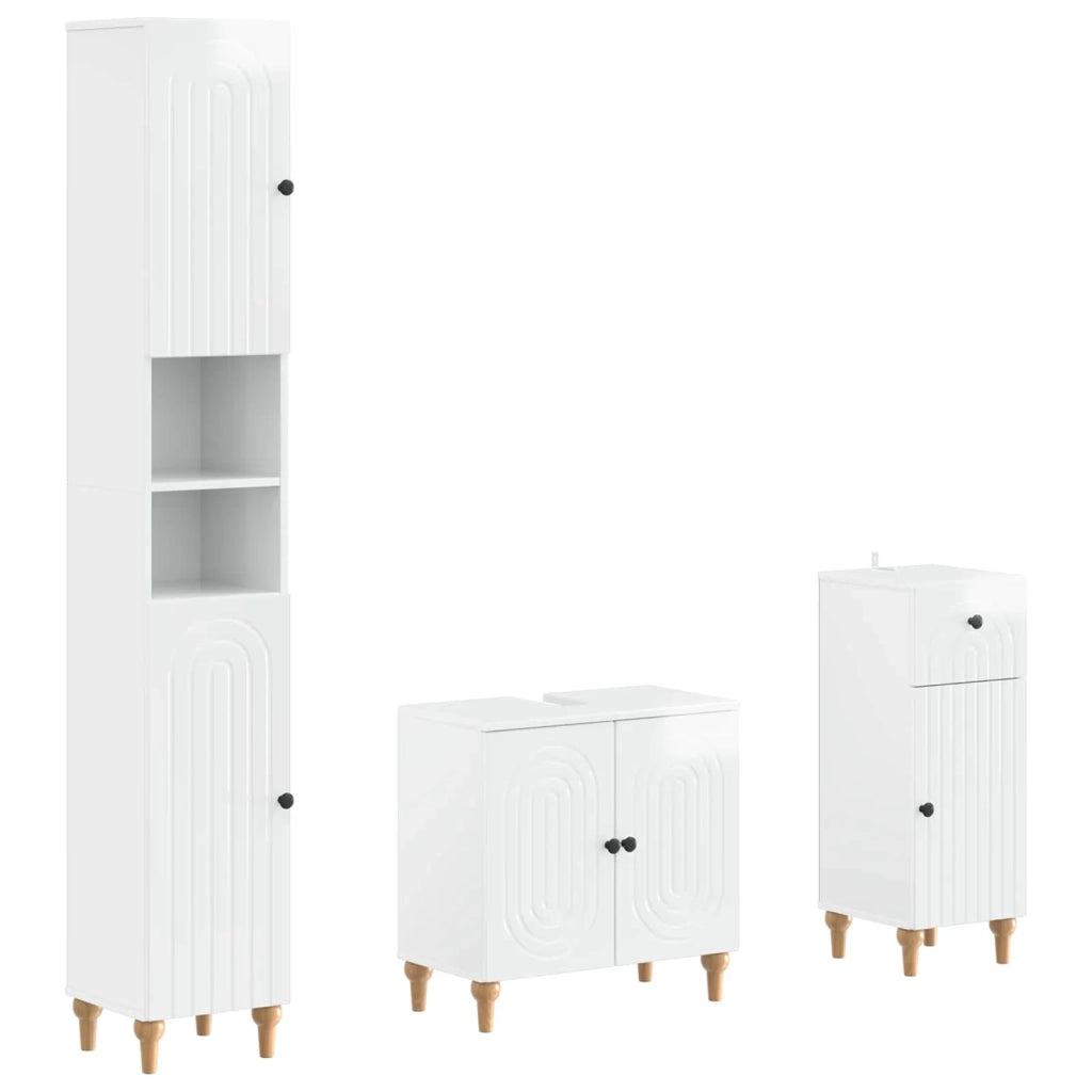 Set di armadietti da bagno in 3 pezzi ALKMAAR 3417832