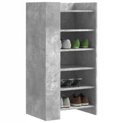 Scarpiera-Scaffale per scarpe Grigio Cemento 52x37,5x100 cm in Legno Multistrato