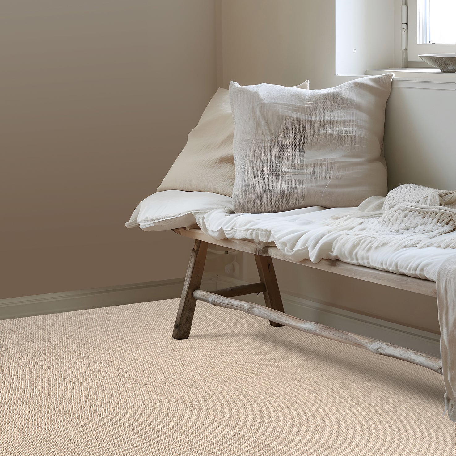 Tappeto vinilico di alta qualità marrone chiaro 200x600