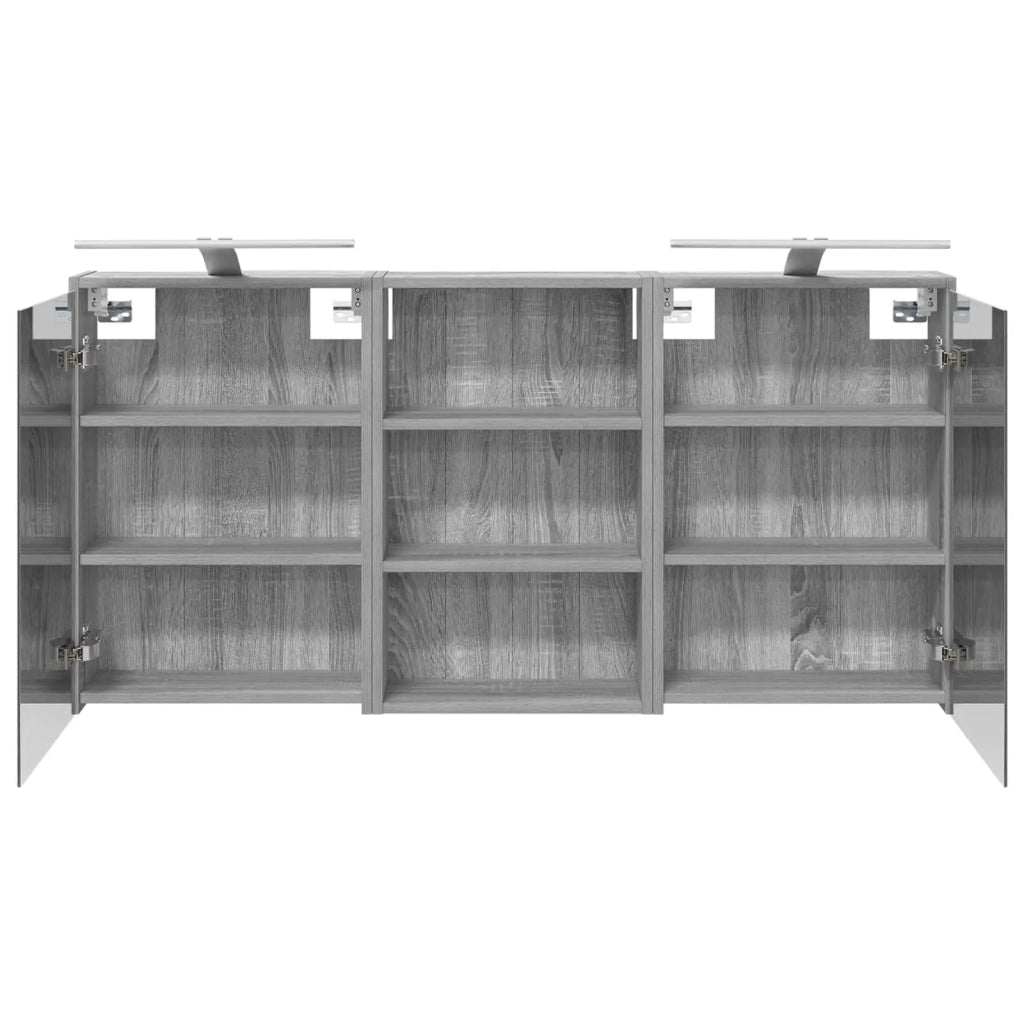 Set di Armadi da Bagno con lo scaffale 3 pcs 126 x 16 x 62.5 cm