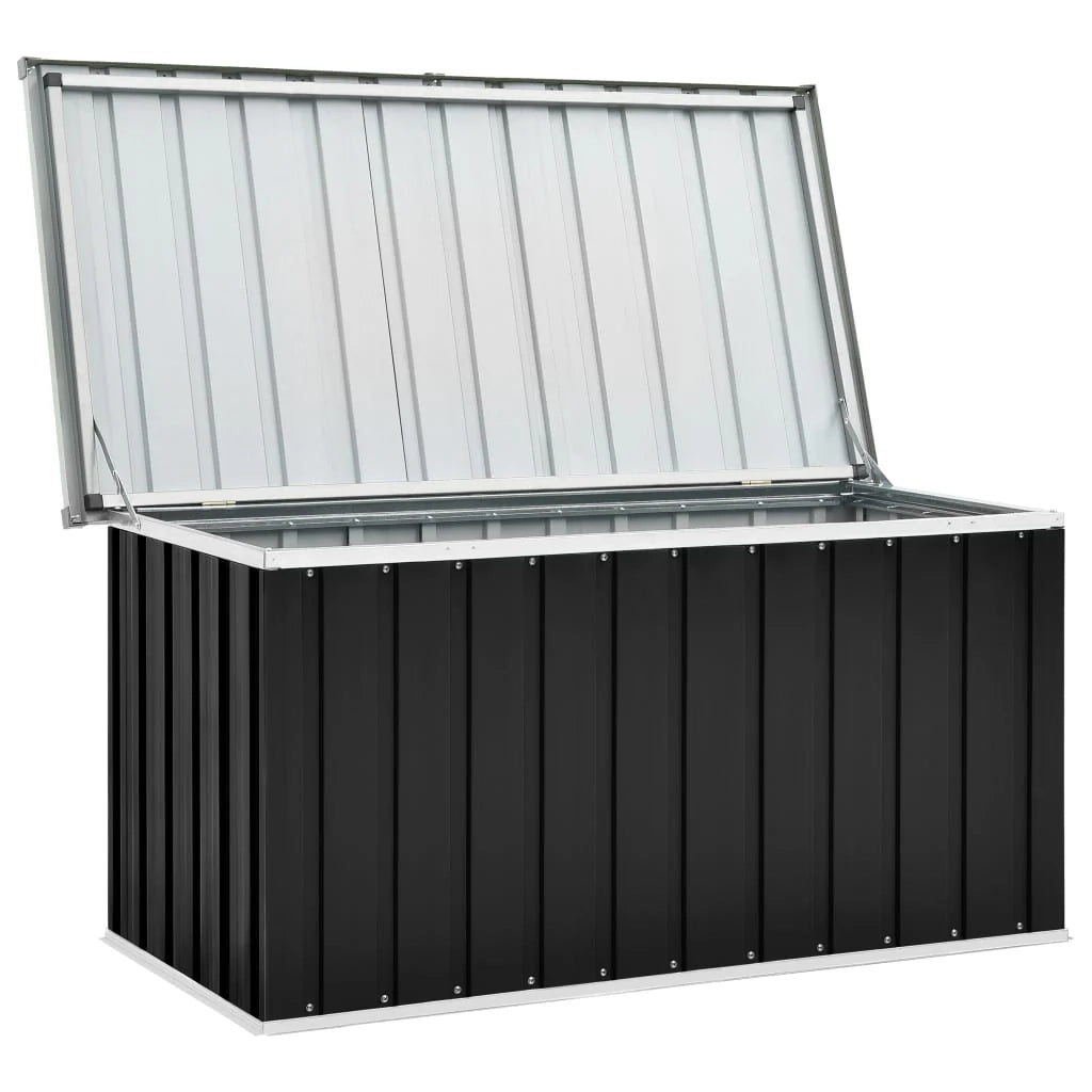 Baule portaoggetti da giardino antracite 129 x 67 x 65 cm 02_0013060