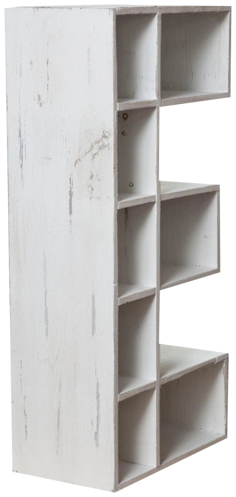 Biscottini Bacheca a forma di lettera E in legno bianco anticato L30xPR18xH63 cm Offerta