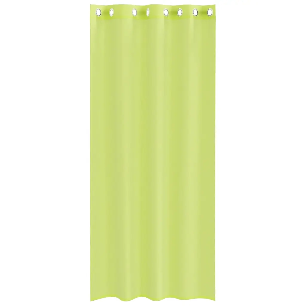 Tende in Voile con Occhielli 2 pz Verde Mela 140x245 cm