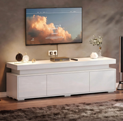 Mobile TV da terra 150 x 35 x 43 cm; 3 ante; LED e USB; bianco in truciolare