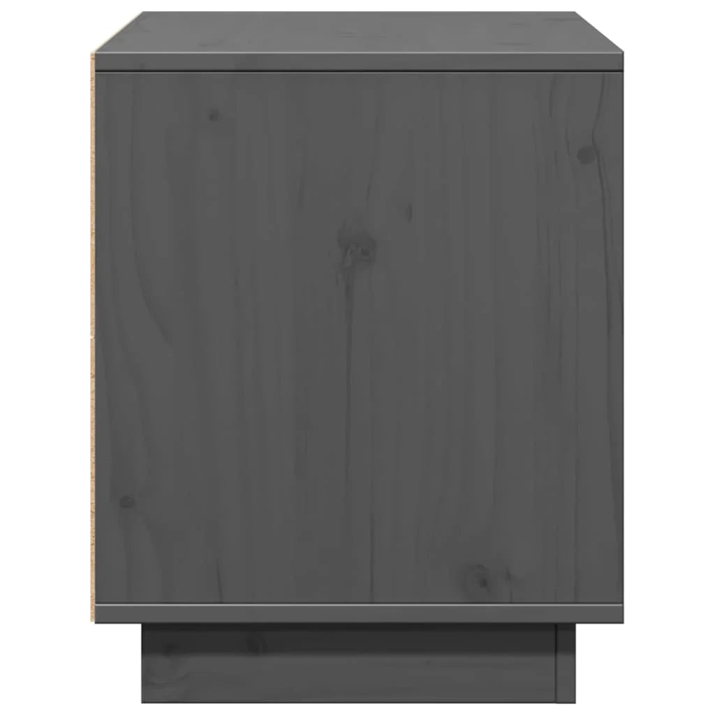 Mobile TV multimediale scaffale TV credenza TV sala da pranzo soggiorno camera da letto 74 x 35 x 44 cm legno di pino massiccio grigio 02_0026208