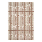 Tappeto da interno con motivo grafico beige, crema e rosa