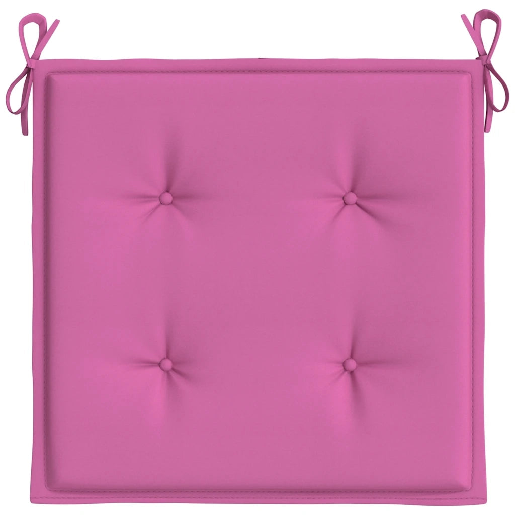 Cuscini per Sedia 6 pz Rosa 50x50x3 cm in Tessuto 361094