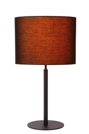 Lampada da tavolo con paralume Maya nera/oro E27 Lucide