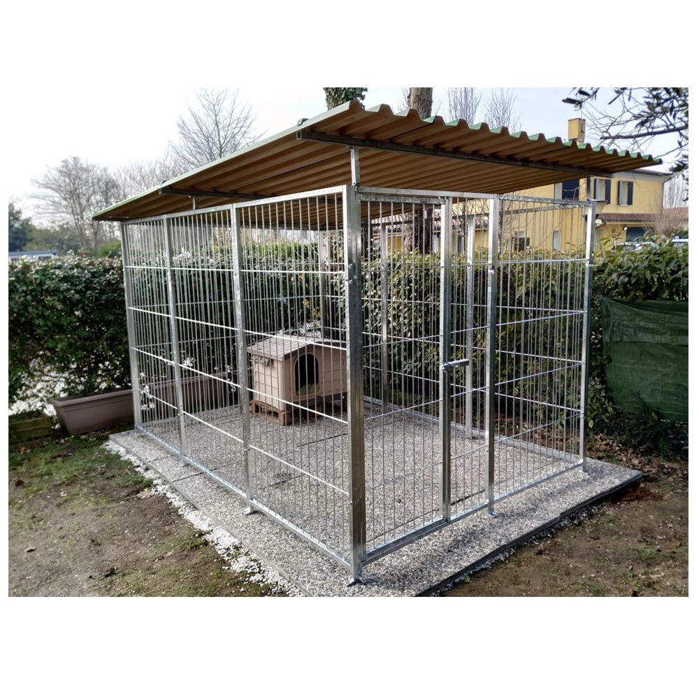 Recinto per cani 3x2 metri con copertura box modulare viteria compresa