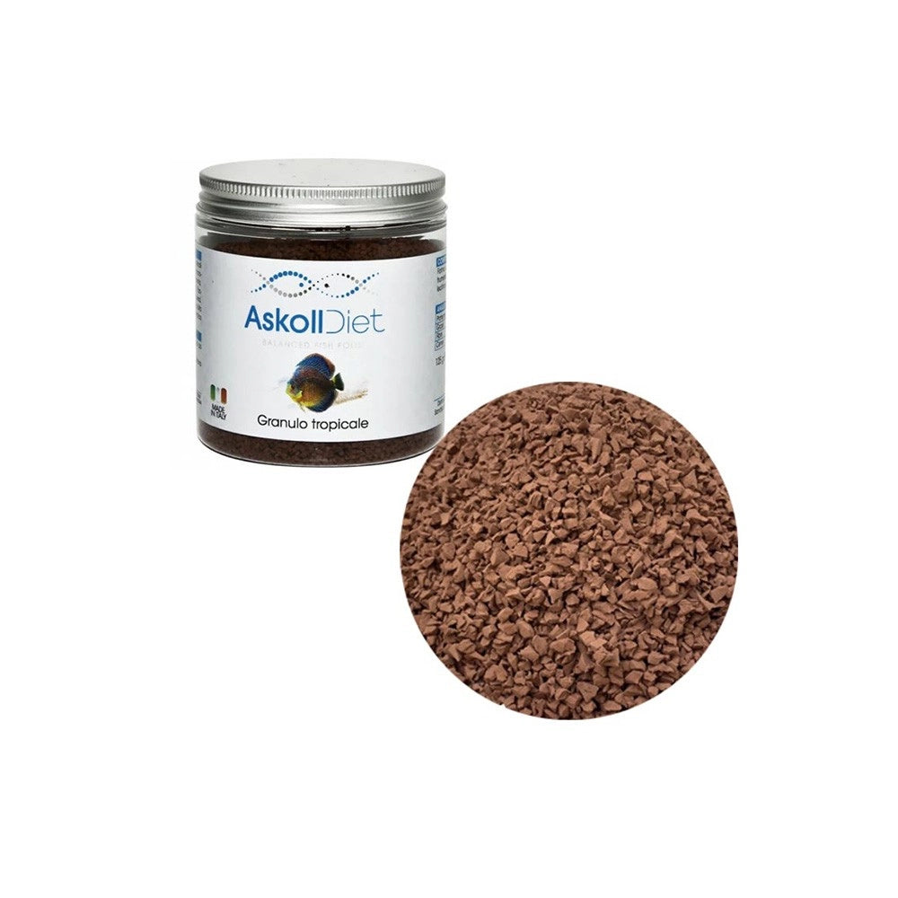 Askoll Diet Granulo Tropicale - Alimento completo per tutti i pesci tropicali ornamentali di acqua dolce e marina Formato: 250 ml