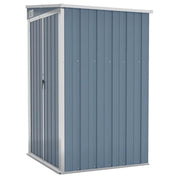 Casetta da giardino a parete 118 x 100 x 178 cm acciaio zincato grigio 02_0044056