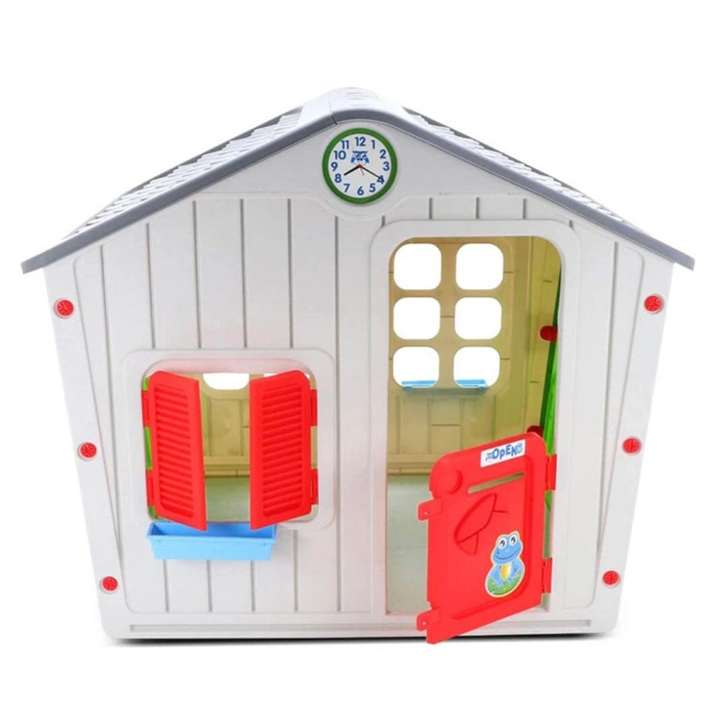 Casetta Happy per Bambini Casa in Plastica Grande Gioco Giocattolo 140x108x115cm