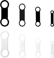 Etichette per Cane 8 pezzi - Cinture di Ricambio in Silicone - Duraturo - Disponibili in Diversi Taglie S/M/L/XL - Adatti per Collari - Nero/Bianco - Etichette per Cane