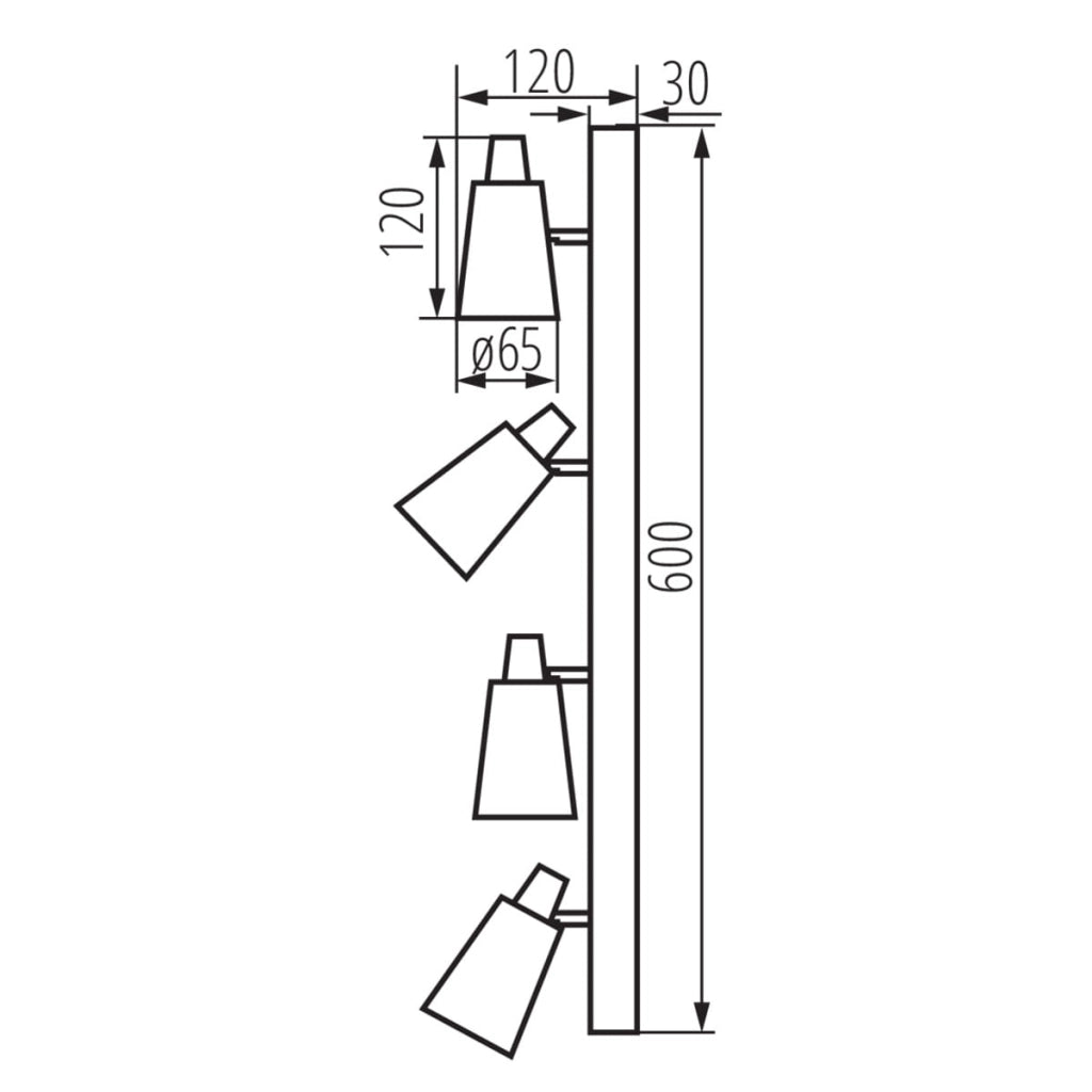 Plafoniera/Applique Kanlux SEMPRA 4 faretti bianca GU10