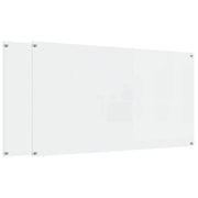 Set di 2 paraschizzi da cucina resistenti al calore 110 x 60 cm design moderno ed elegante in vetro temperato trasparente 02_0056264