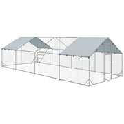 Pollaio per galline con recinto esterno, rete metallica e piano UV ¨C zephmum ¨C per 24-30 galline