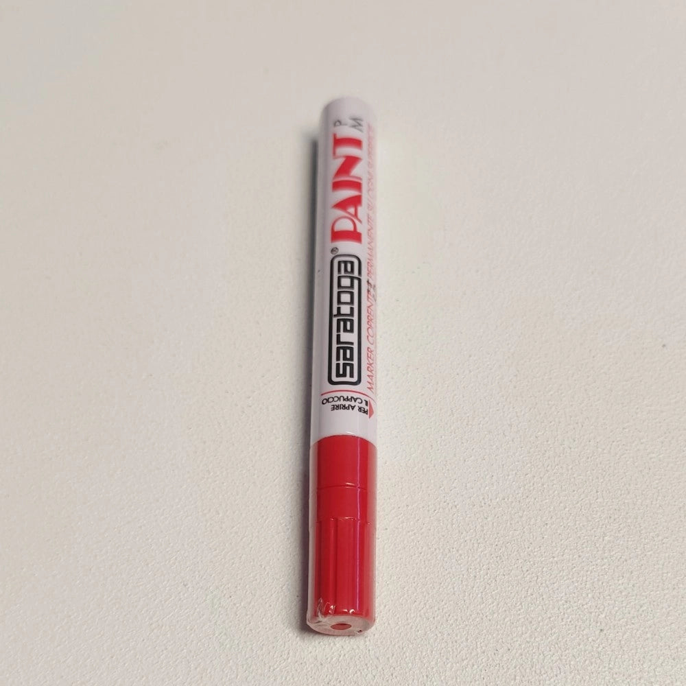 Paint pennarello colore rosso punta grossa indelebile coprente permanente su ogni superficie