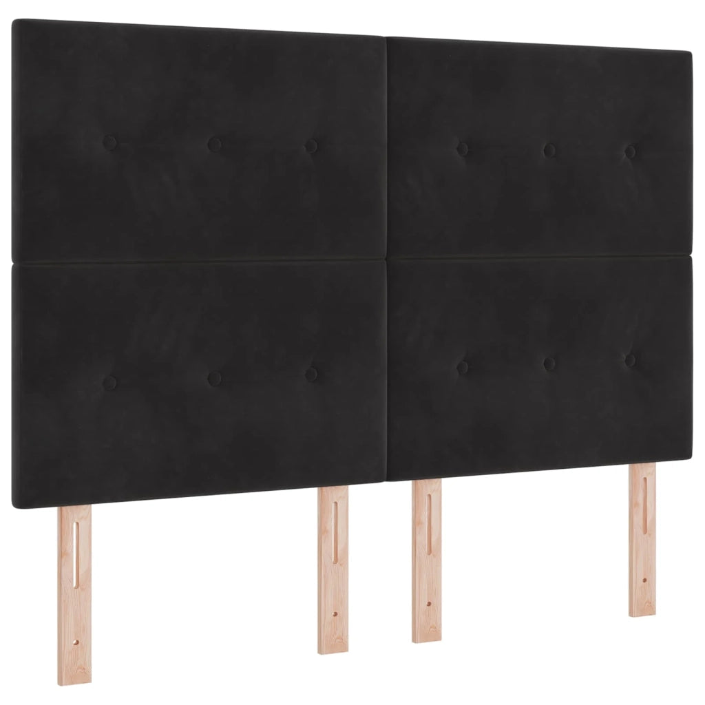 Letto Ottomano con Materasso e LED Nero 160 x 200 cm Velluto 3458492