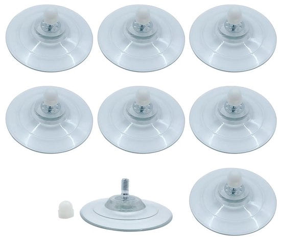 8 Pacchi di Viti a M8 con Viti di Regolazione in PVC Transparente per Ombreggiatore per Auto, Ombreggiatore per Bagno, Finestre, Porte e Vetrate (18 * 85 mm)
