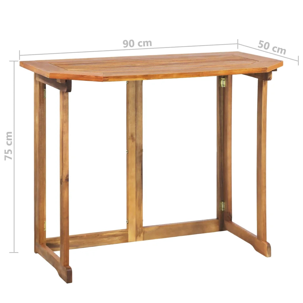 Set da Bistrot 4 pz in Legno Massello di Acacia 3057864