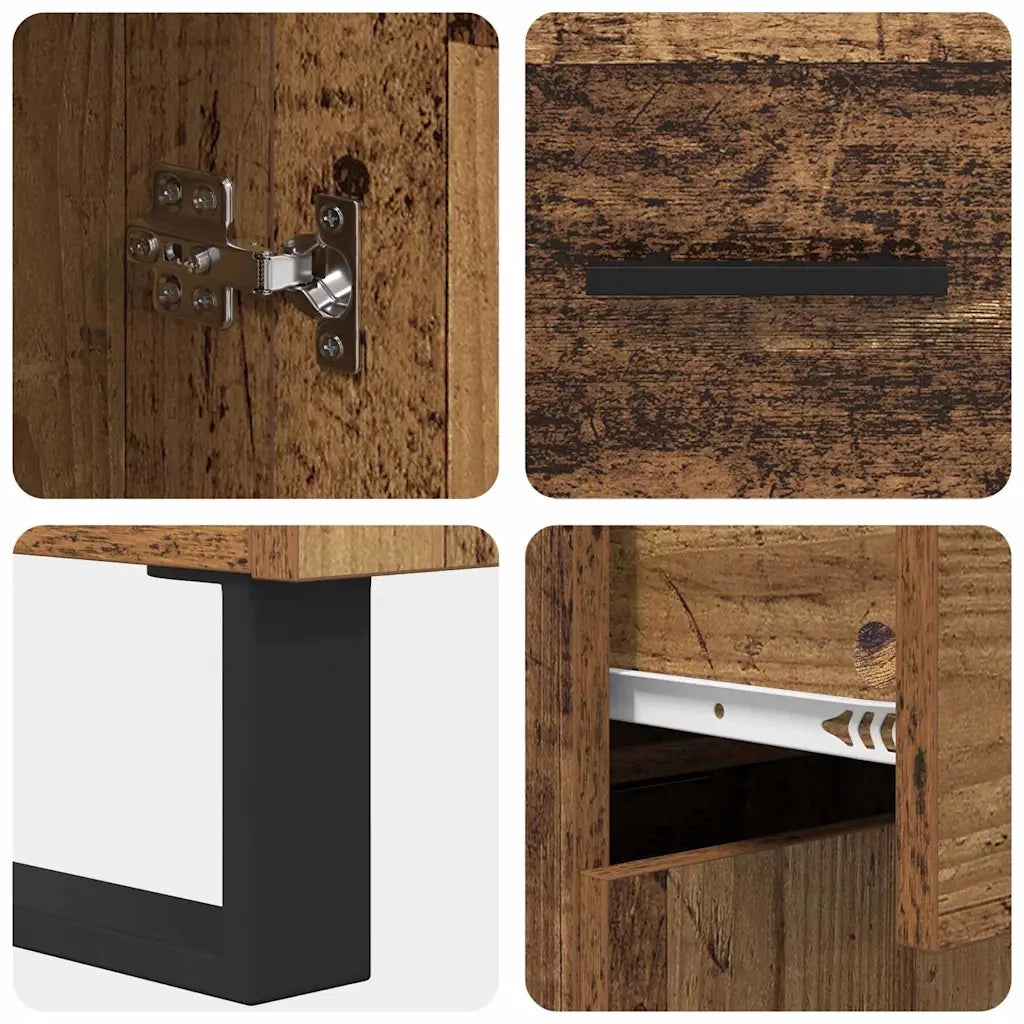 Credenza-Buffet-Armadio da cucina Legno vecchio 69,5 x 34 x 90 cm Legno multistrato 779018