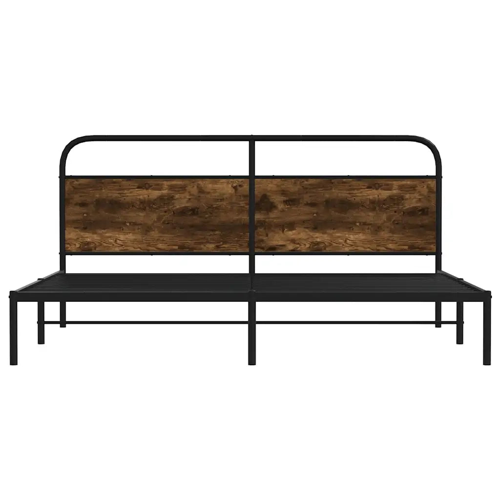 Giroletto senza Materaso in Metallo Rovere Fumo 200x200 cm 3318633