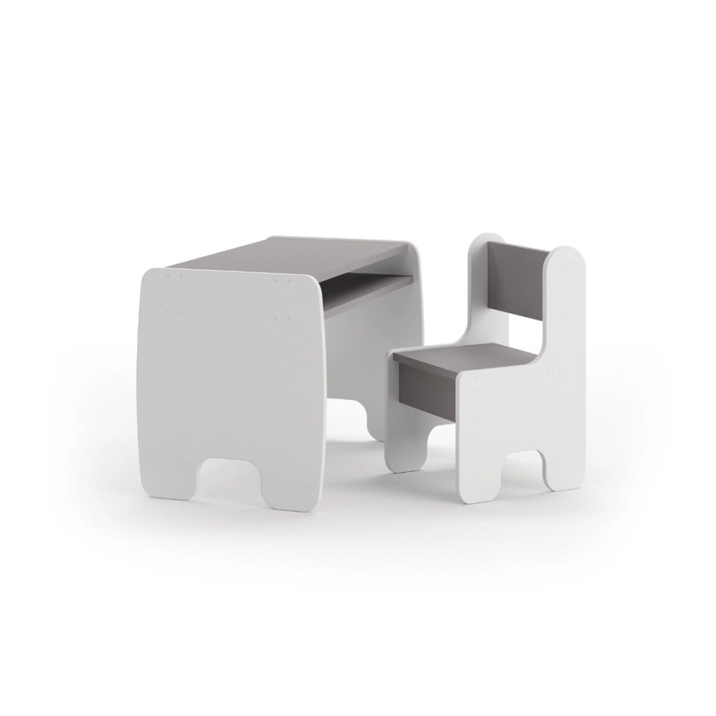 Set bambini TIMI tavolino e seggiolina bianco/grigio