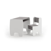 Set bambini TIMI tavolino e seggiolina bianco/grigio