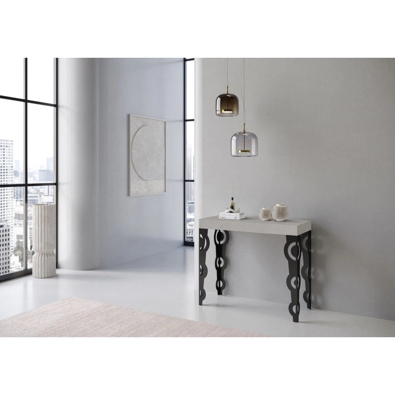 Consolle allungabile 90x40/196 cm Karamay Small telaio Antracite - Cashmere