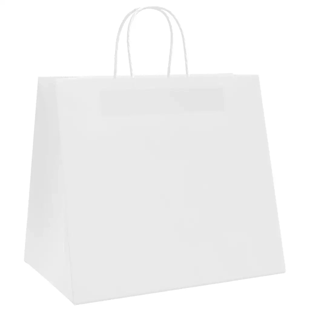 Sacchetti di Carta 250 pz con Manici Bianchi 32x22x28 cm 4101624