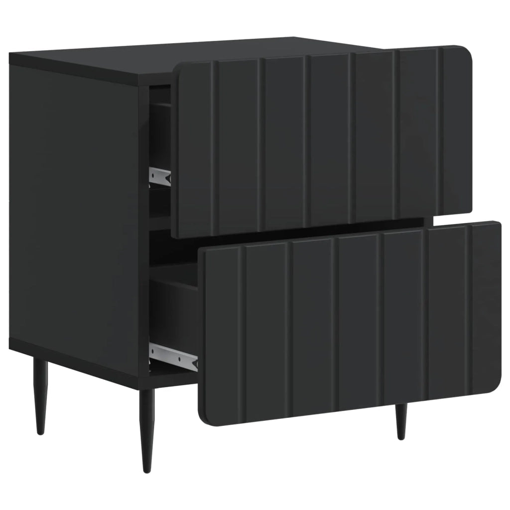 Armadio da Notte Nero 43 x 34,5 x 49,5 cm Legno ingegnerizzato
